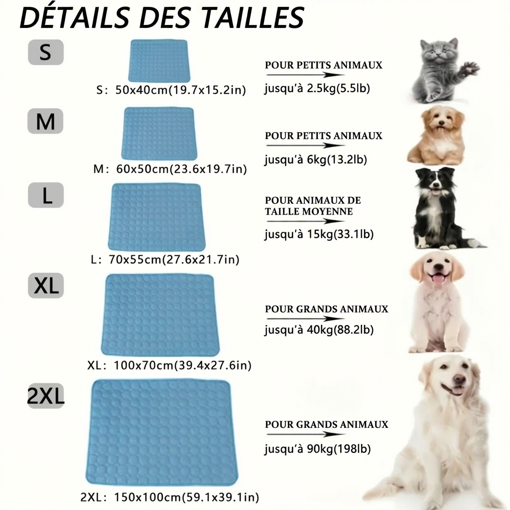 Tapis Rafraîchissant Premium pour Chien & Chat
