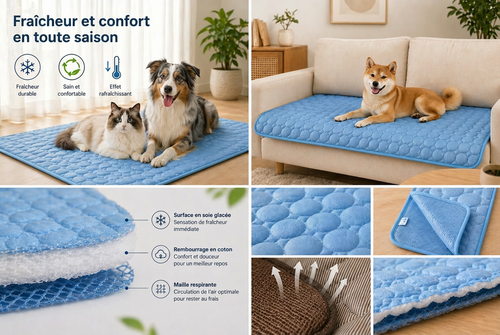 Tapis Rafraîchissant Premium pour Chien & Chat